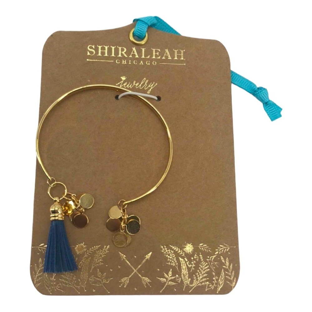 SHIRALEAH Blue and Gold Aerin Cuff NWT